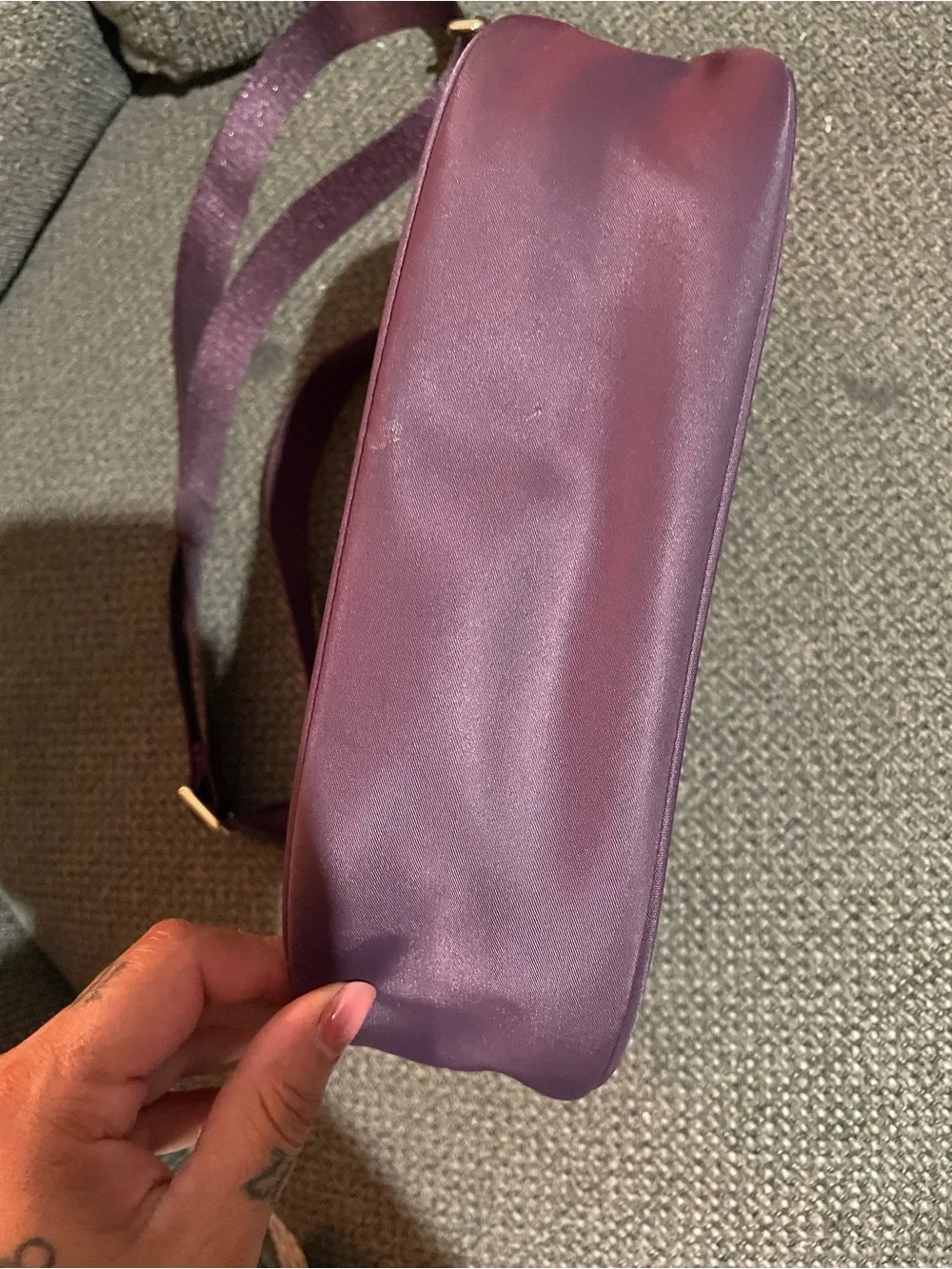 lululemon athletica Plum Shoulder Crossbody with Gold Hardware